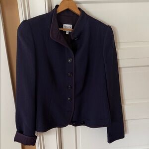 Armani Collezioni Women's Dark Blue Suit Jacket